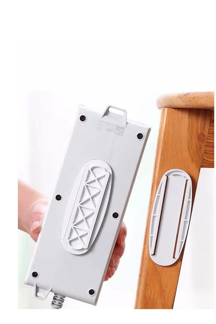 4 Piece Power Strip Bracket Wall Mounted Self Adhesive Non Punching - Image 2