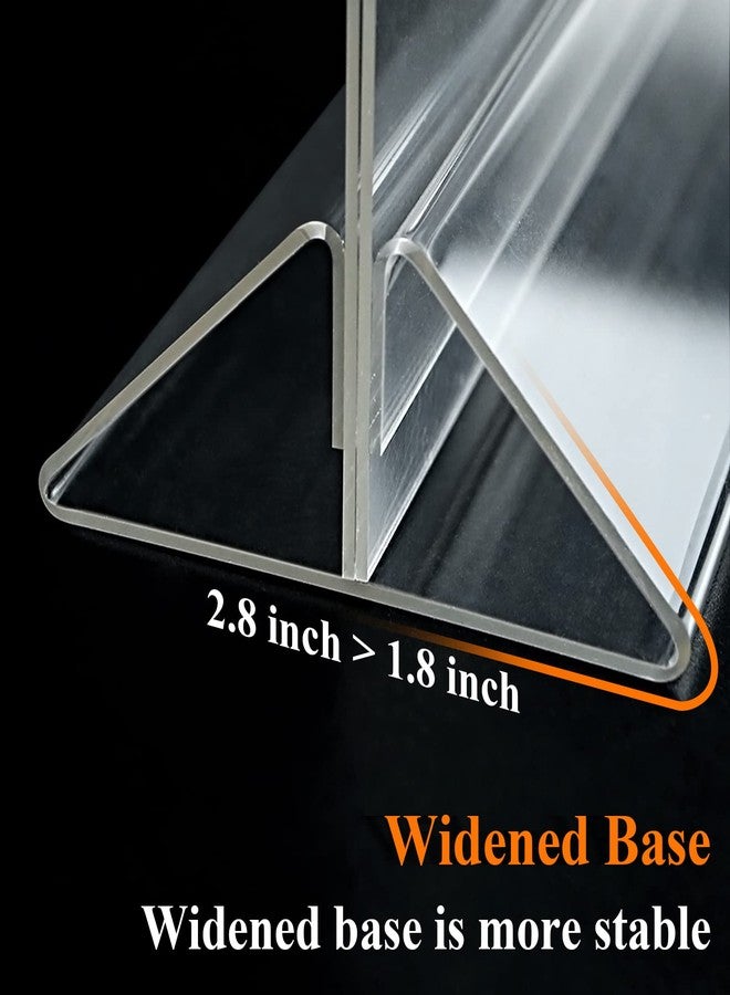 Seencool 5 x 7 Acrylic Sign Holder - Clear Wedding Table Number Holder, Double Sided Picture Frames with Vertical Stand, T Shape Desktop Display Stand for Office, Home, Store, Restaurant - Image 4
