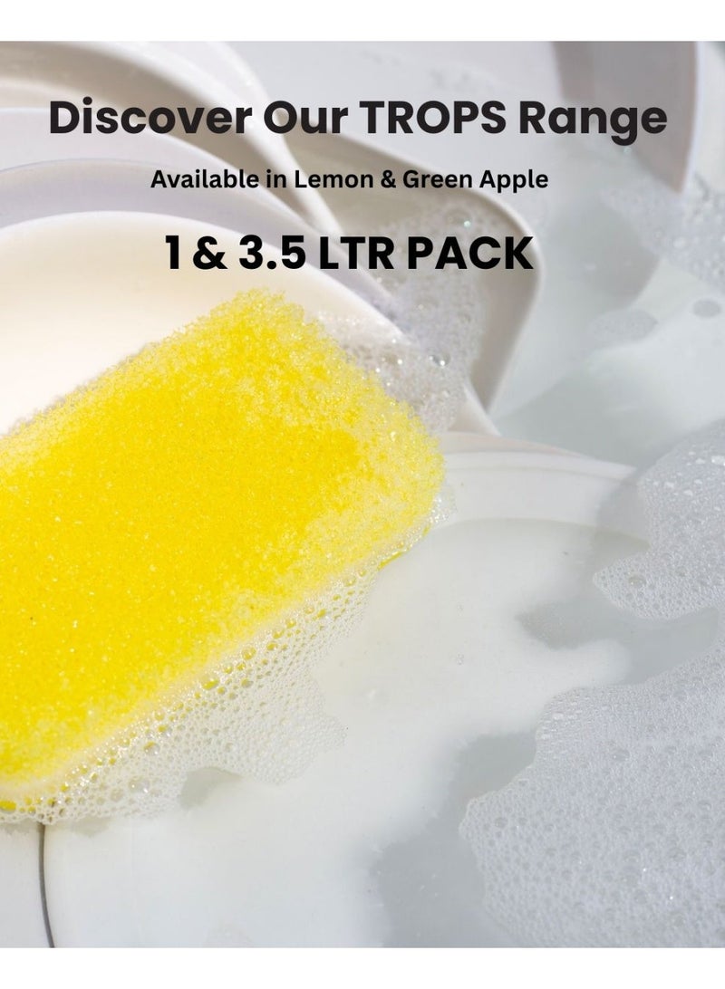 TROPS Lemon Dishwashing Liquid 1 L Pack Of 10+2 FREE PACK - Image 5