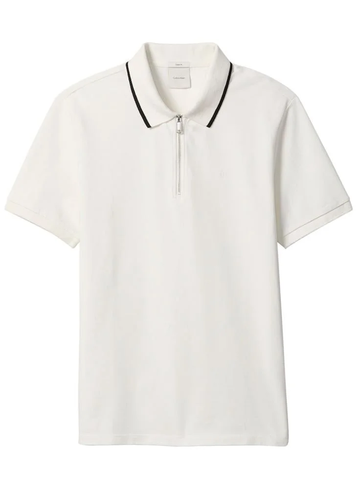 Calvin Klein Tofu Cotton Piqué Polo Shirt for Men | Best Price UAE
