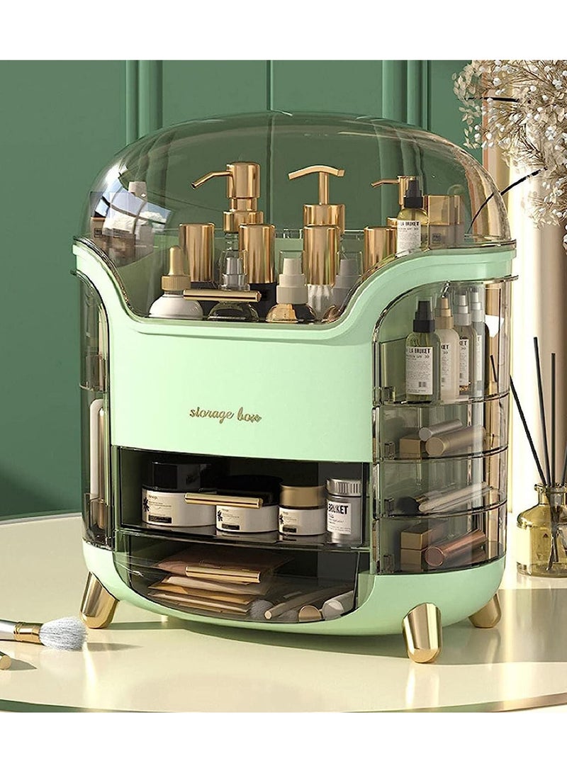 Sharpdo Dustproof Cosmetic Storage Box,Cosmetics Skincare Jewelry Lipstick Organizer,Multi-Function Makeup Case,Makeup Organizer Box,Makeup Organizer for Vanity, Dresser,Bedroom Countertop - Image 1