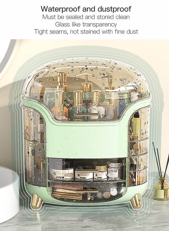 Sharpdo Dustproof Cosmetic Storage Box,Cosmetics Skincare Jewelry Lipstick Organizer,Multi-Function Makeup Case,Makeup Organizer Box,Makeup Organizer for Vanity, Dresser,Bedroom Countertop - Image 5