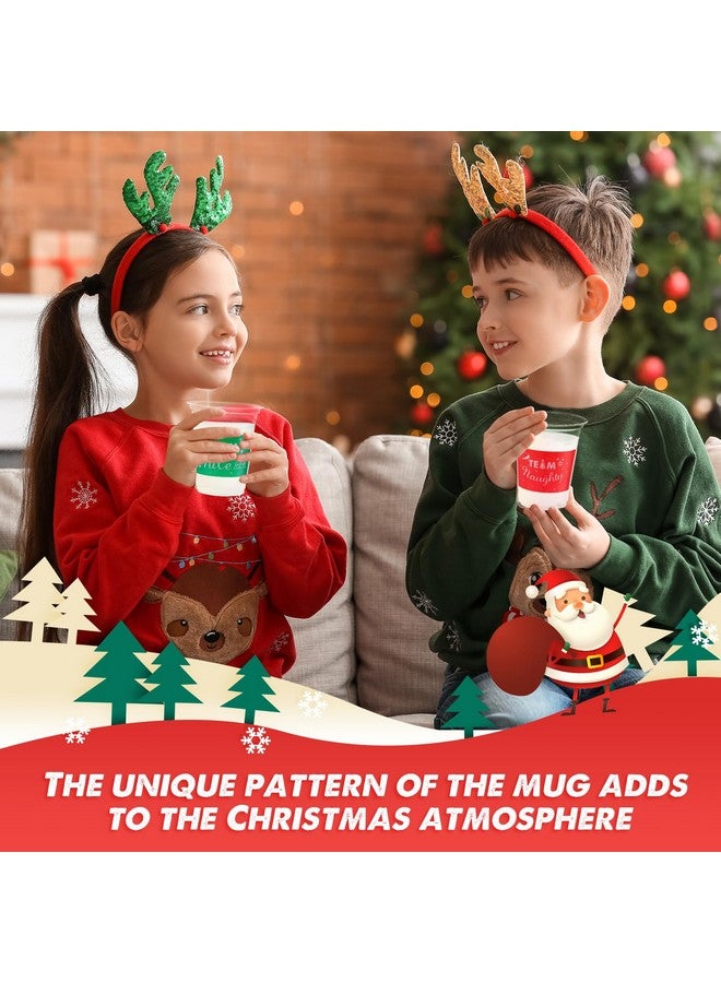 Rtteri 100 Pcs 12 Oz Christmas Team Naughty Or Nice Christmas Plastic Cups Christmas Party Cups Disposable Christmas Cups For Xmas Party Decorations Supplies Beer, Drinks, Snacks - Image 4
