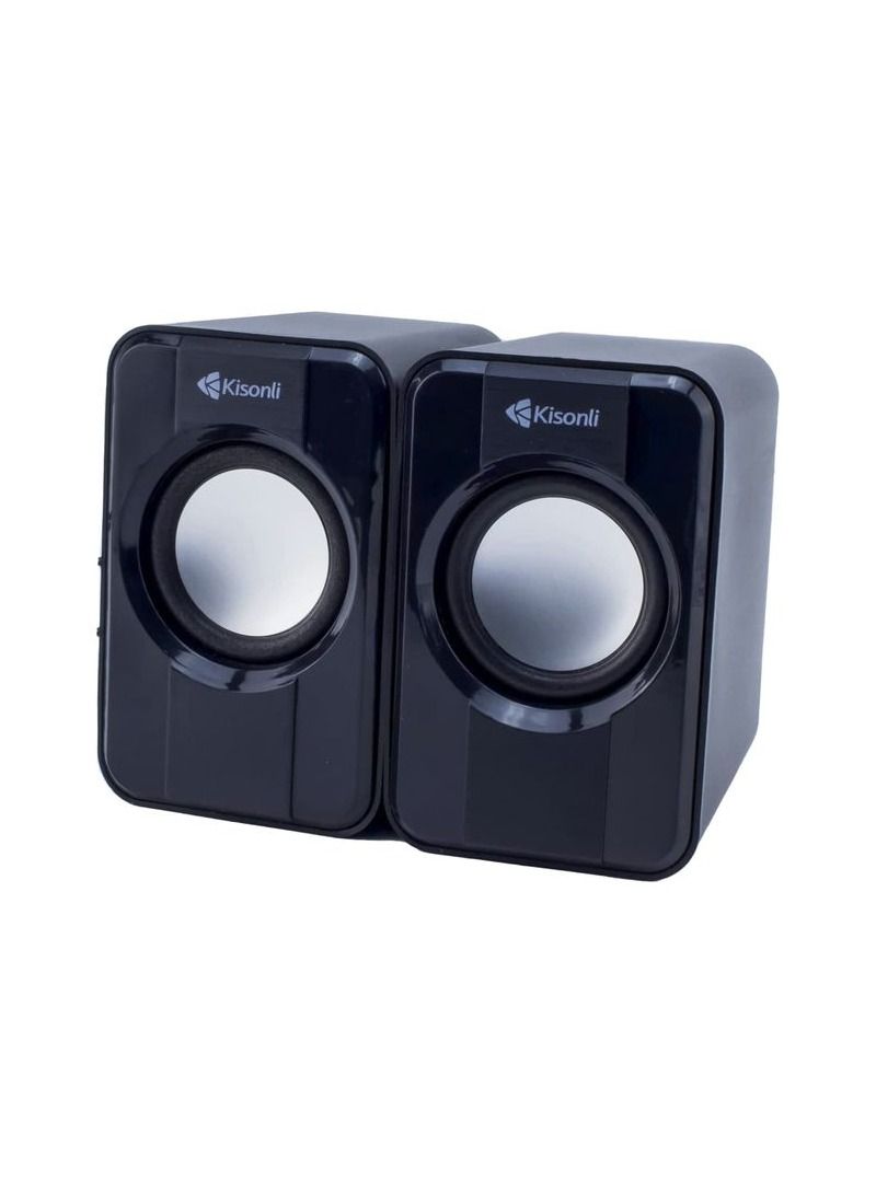 Kisonli SPeaker 2.0 Multimedia USB Powered And Volume Control Speaker Suitable for Laptop Desktop S-444 - Image 1