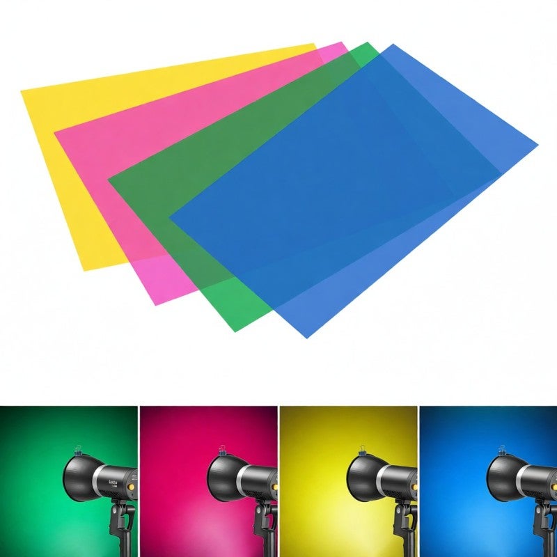 Red Photography Color Filter: 11.8*7.8 Inch Premium Plastic - High Light Transmission Steady Color Temperature Scratch Proof Filter for Studio Photography Video Shooting Stage Performance - Image 5