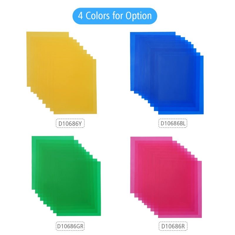 Red Photography Color Filter: 11.8*7.8 Inch Premium Plastic - High Light Transmission Steady Color Temperature Scratch Proof Filter for Studio Photography Video Shooting Stage Performance - Image 3