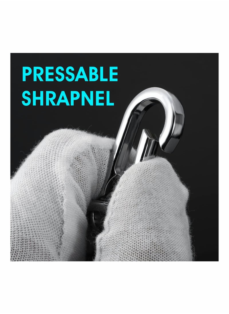 SYOSI - 10 Pieces Carabiner Keychain with Spring Heavy Duty Zinc Alloy Key Chain Car Key Holder Keyring Carabiner Ring Quick Release Key Chain for Backpack - Image 1