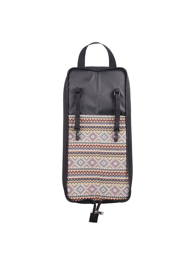 Generic Drum Stick Bag Drumsticks Mallet Case Oxford Fabric with Hanging Hooks Wear-resistant Portable Drum Stick Holder Percussion Accessories  - Image 1