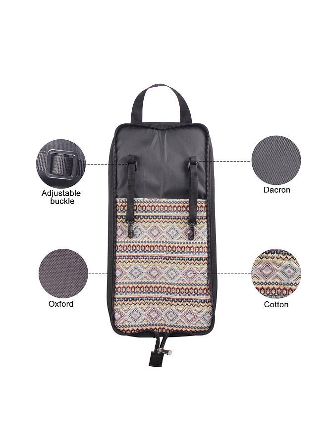 Generic Drum Stick Bag Drumsticks Mallet Case Oxford Fabric with Hanging Hooks Wear-resistant Portable Drum Stick Holder Percussion Accessories  - Image 2