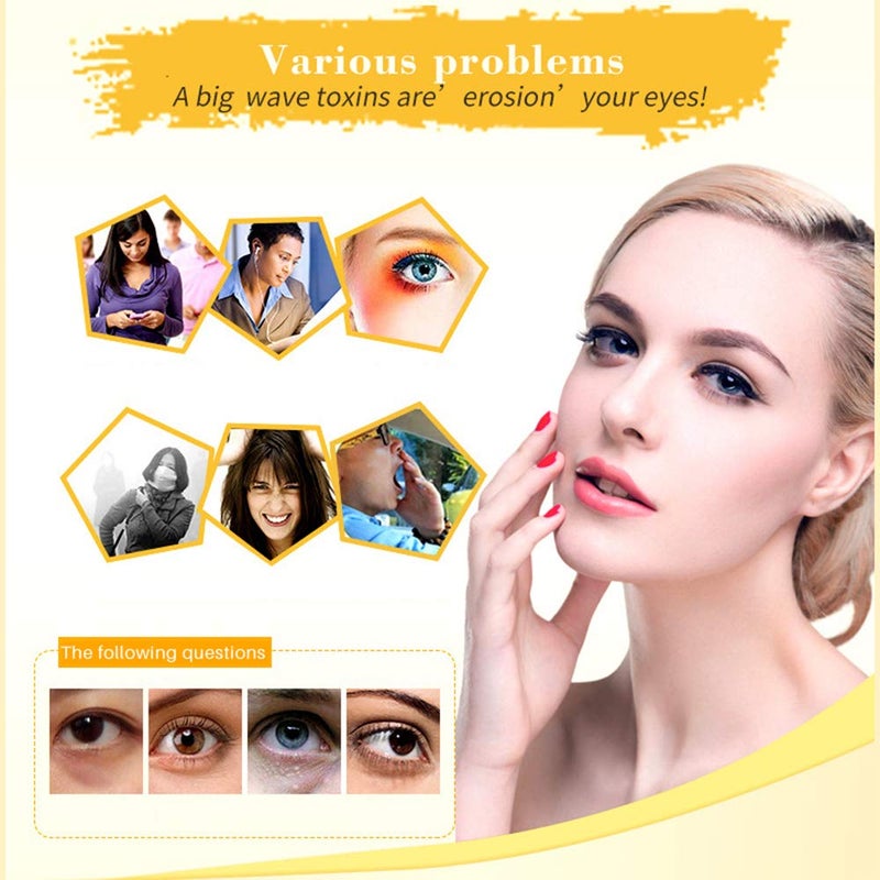 Felico Eye Mask, 30 Pairs Collagen Under Eye Patches, Black Crystal Eye Gel Pads for Reducing Dark Circles, Lighten Wrinkles Anti-Aging Moisturizing, Fine Lines Eye Bags Puffiness Women Men - Image 5