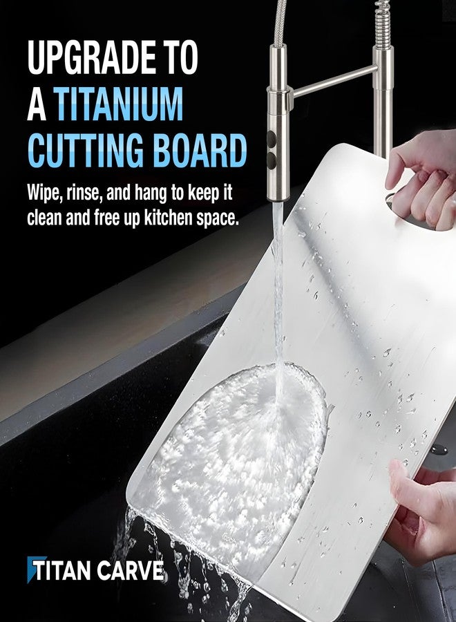 FREEZE2TRIM Titan Carve Titanium Cutting Board | Double-Sided Metal Titan Carve Cutting Board for Kitchen Chopping Board Dishwasher Safe, Rustproof & Durable for Meat & Vegetables | 13.4 x 9 Inches - Image 5
