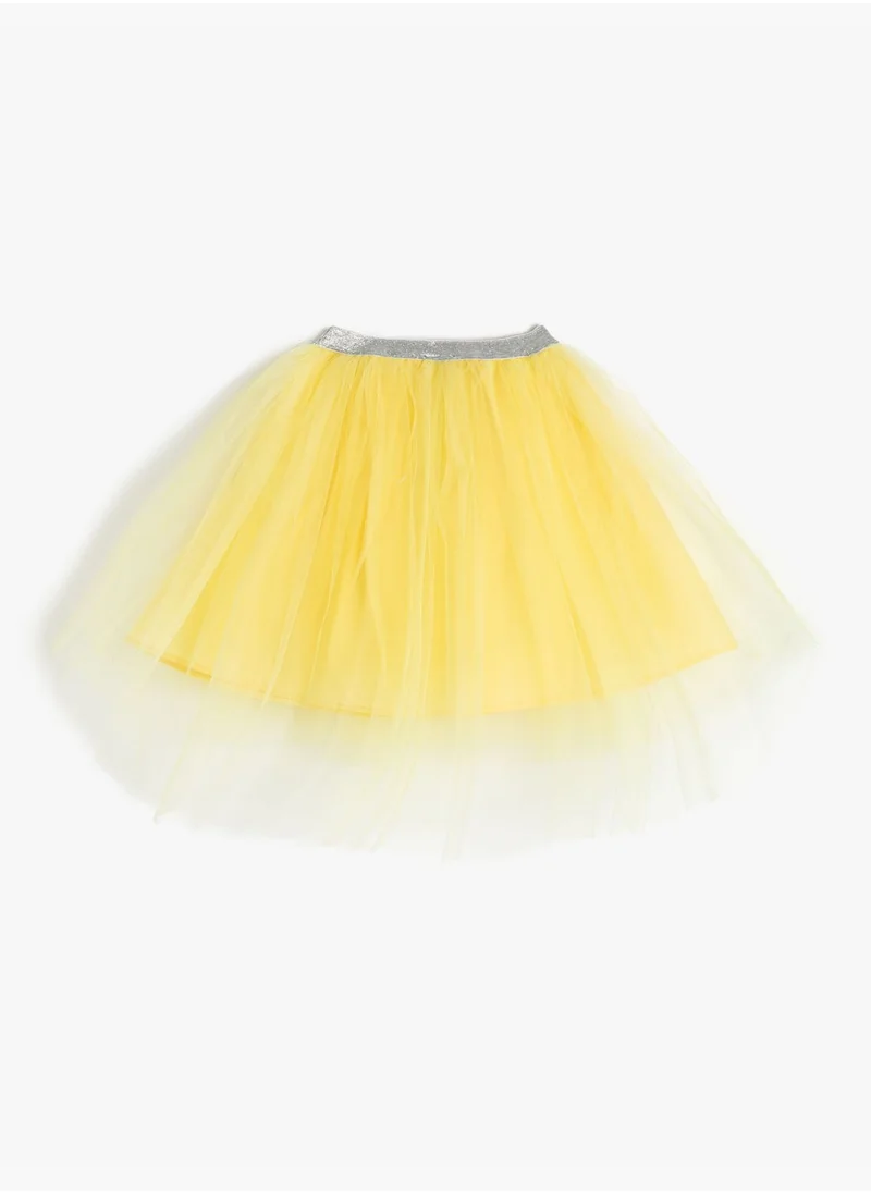 KOTON Tulle Skirt Lined Elastic Waistband