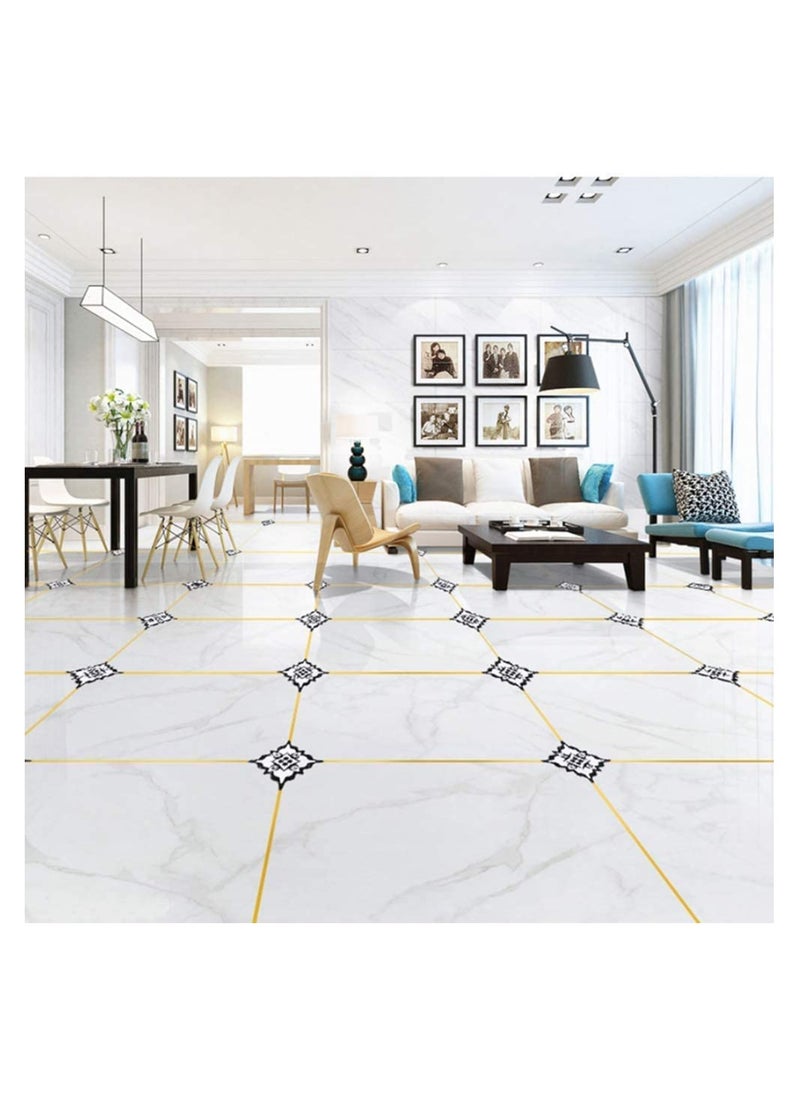 Generic - Home Tiles Decoration Self Adhesive Golden Tape Wall Stickers Home Decoration Golden Metalized Polyester Film Tape with Acrylic Adhesive 0.5 cm x 5 meter - Image 1
