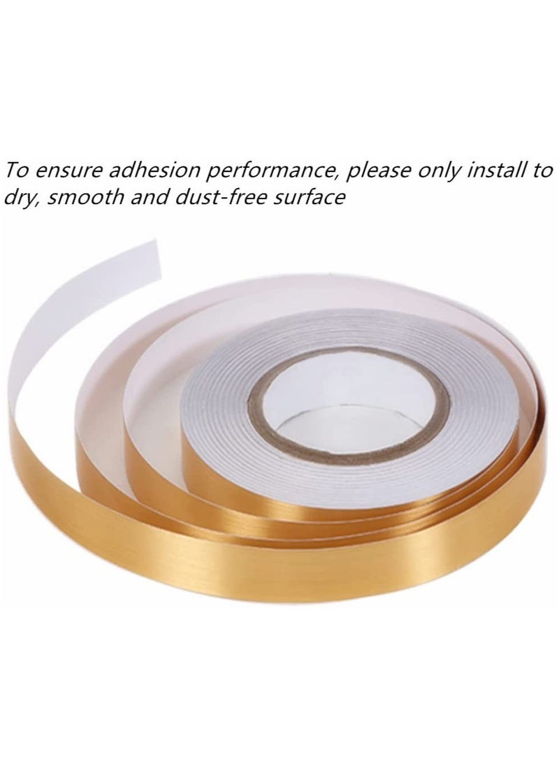 Generic - Home Tiles Decoration Self Adhesive Golden Tape Wall Stickers Home Decoration Golden Metalized Polyester Film Tape with Acrylic Adhesive 0.5 cm x 5 meter - Image 1