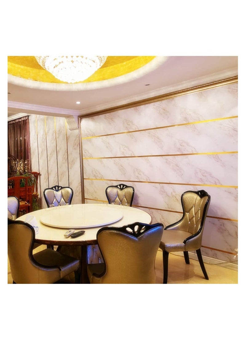 Generic - Home Tiles Decoration Self Adhesive Golden Tape Wall Stickers Home Decoration Golden Metalized Polyester Film Tape with Acrylic Adhesive 0.5 cm x 5 meter - Image 1