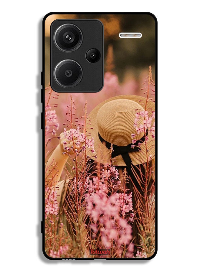 Tolwak Xiaomi Redmi Note 13 Pro Plus Protective Case Cover Hat Girl In Flowers - Image 1