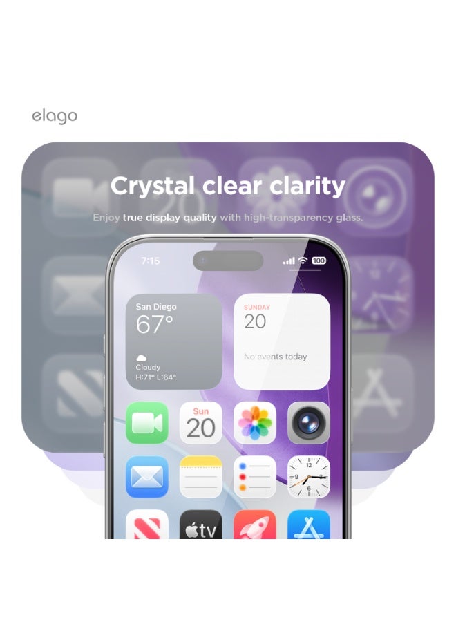 Elago Tempered Glass for iPhone 17 AIR (2025) Screen Protector - [1 PACK] with Easy Installation Tray - Image 5