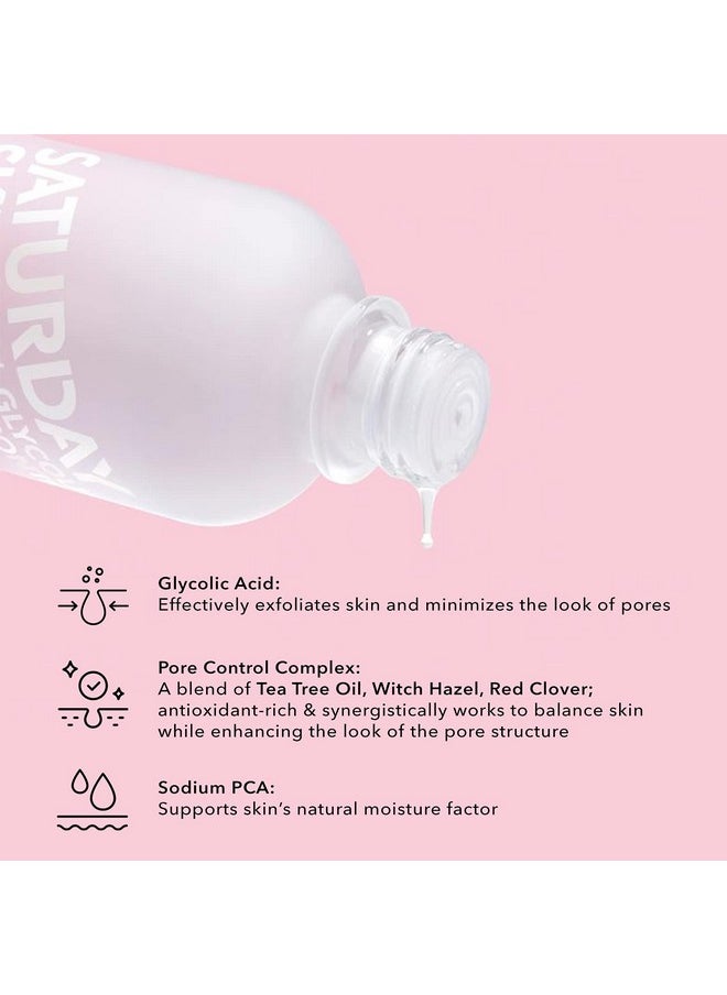 saturday skin Saturday Skin Pore Clarifying Toner 10% Glycolic Acid&AHA Deep Cleansing Astringent Facial Toner,Hypoallergenic Skin-Purifying Face Toner to Cleanse, Recondition and Purify Skin, Non-Comedogenic  - Image 2