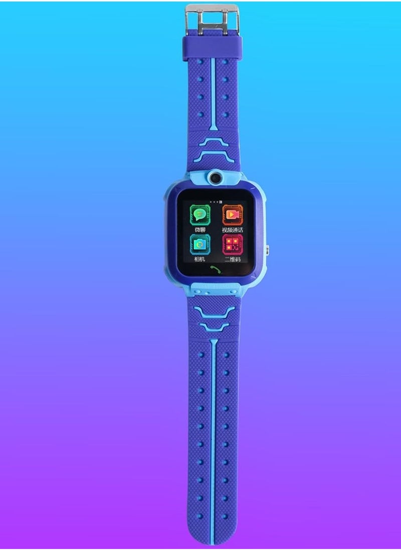 modio - Modio MK06 Kids Smartwatch – GPS Tracking, Two-Way Calling, SOS Emergency Button, Camera, Flashlight, and Waterproof Design for Safe and Fun Everyday Use (Blue) - Image 1