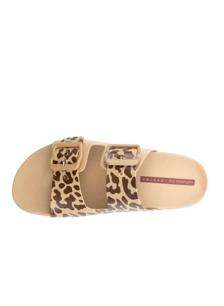 Voices Folk Women'S Birken Style Sandal With Adjustable Strap - Brown
