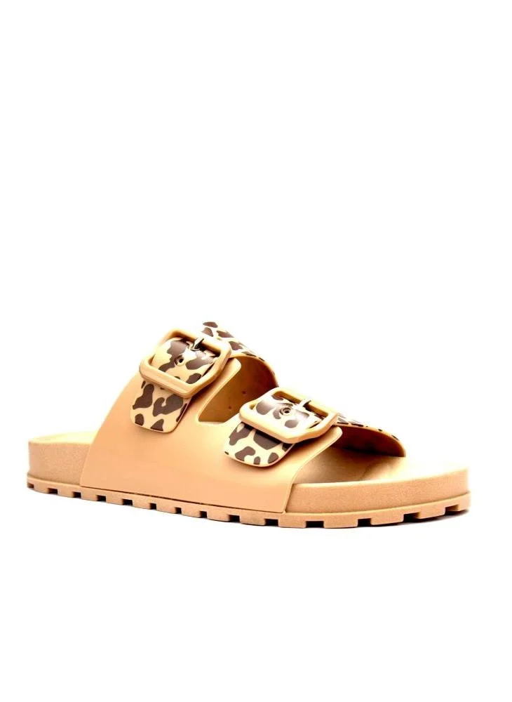 Voices Folk Women'S Birken Style Sandal With Adjustable Strap - Brown