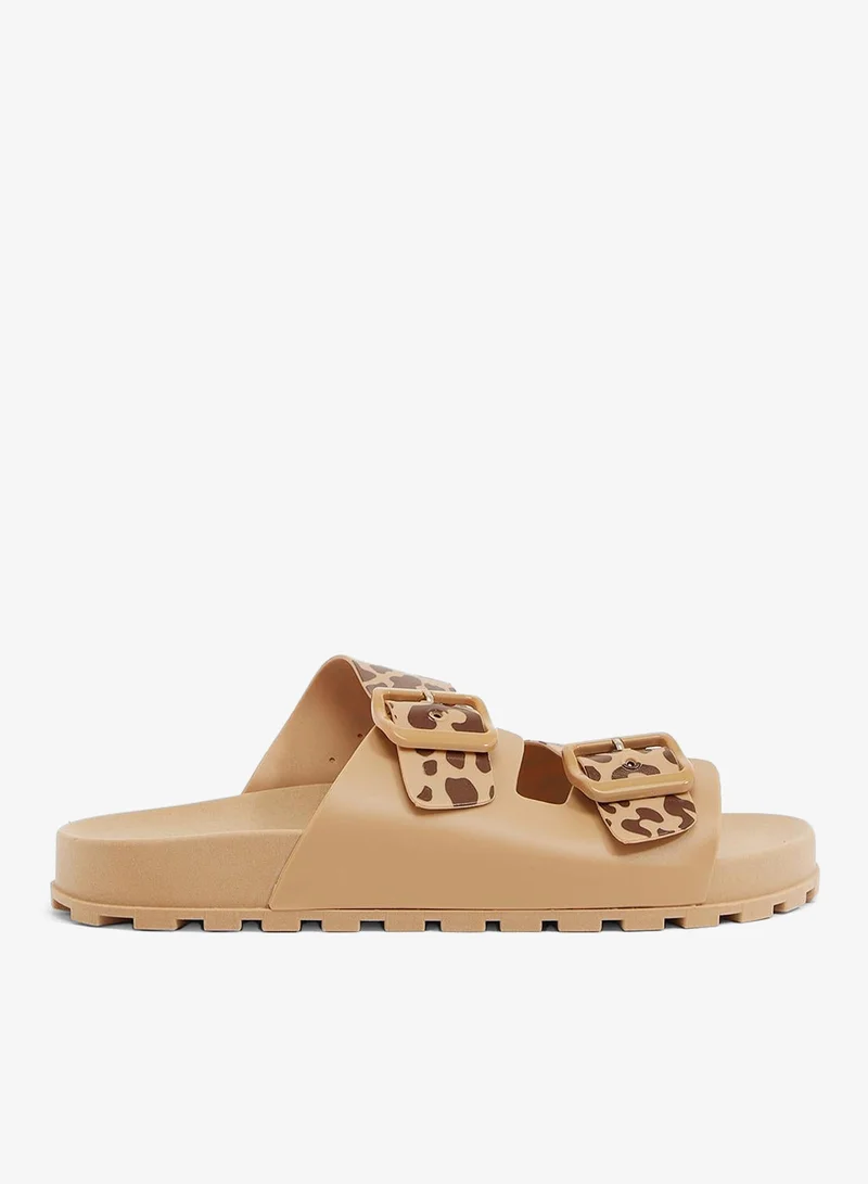 Folk Women'S Birken Style Sandal With Adjustable Strap - Brown