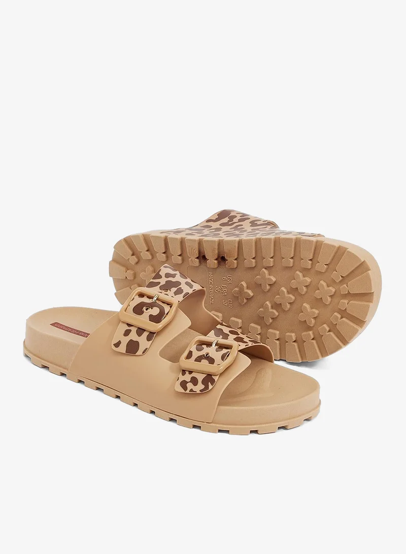 Voices Folk Women'S Birken Style Sandal With Adjustable Strap - Brown