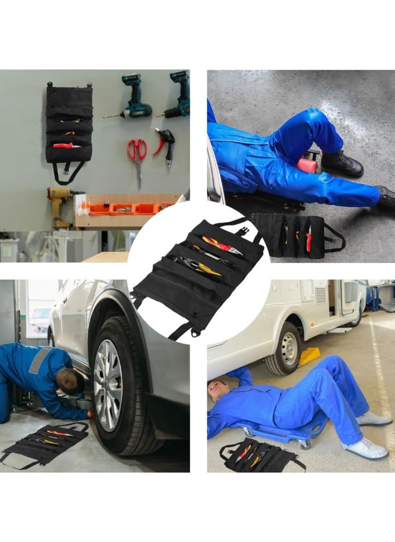 ARNOTEC - Home Tool Kits for All Purpose,Tool Bags,Electrician Tool Bag Oxford Cloth,Car Portable Multi-functional Craftsman Tool Bag (Black) - Image 1