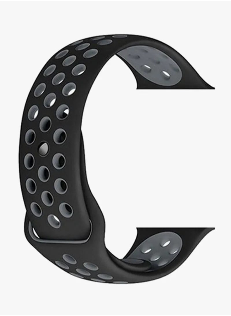 HEXABEX - Apple Watchband 46mm/45mm/44mm/49mm Dot Apple Watch Strap for Apple Watch All Series Black/Grey - Image 1