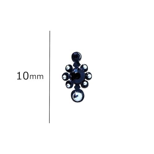 Comet Busters Black Bindis With Silver Stones (BV748) - Image 3