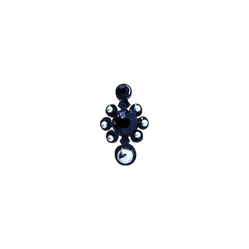 Comet Busters Black Bindis With Silver Stones (BV748) - Image 2