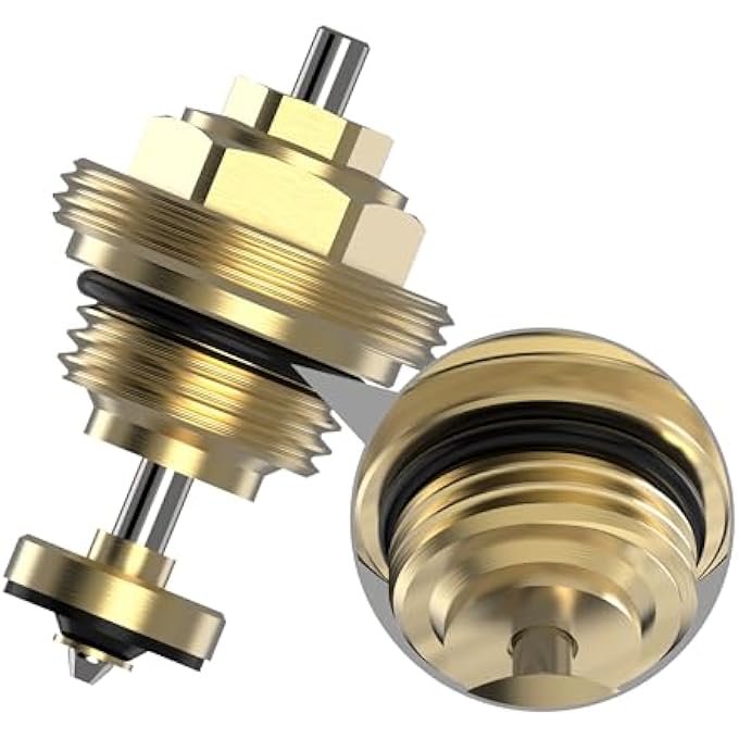 VALVE INSERT FOR MANIFOLD M30 X 1.5, UNDERFLOOR HEATING MANIFOLD FOR UFH ACTUATOR, BRASS RETURN BOLT, MANIFOLD VALVE CORE AND HEATING CIRCUIT DISTRIBUTOR, PACK OF 2 - Image 3