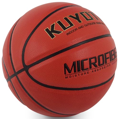 KUYOTQ Size 7 Microfiber Leather Basketball 29.5", Mens Indoor Outdoor Basketball Game Anti Slip and Wear-Resistant, Youth and Adult (Official Size, with Pump - Image 4