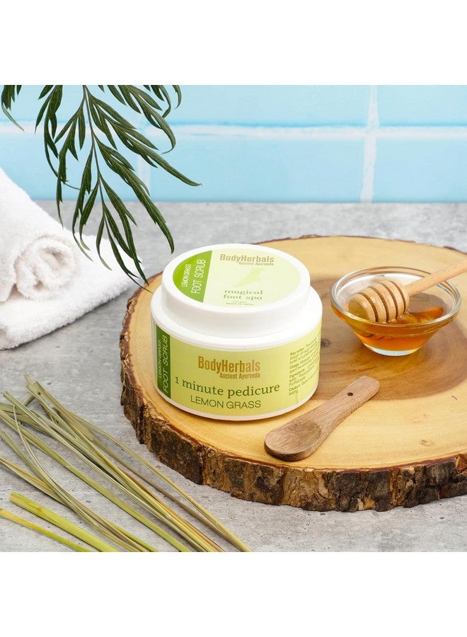 BodyHerbals Lemongrass Foot Scrub 1 Minute Pedicure 125 Gm | 100% Natural Anti- Pigmentation & Cracked Heel Repair Therapy | Exfoliating, Heal And Repair Scrub | Paraben & Sls Free - Image 2
