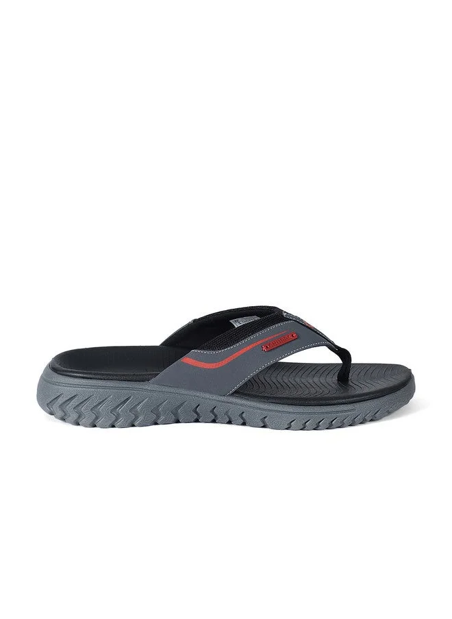 تشيبس CHUPPS Men Grey Red Raptor Doctor Ultra Soft Ortho Flip-Flops