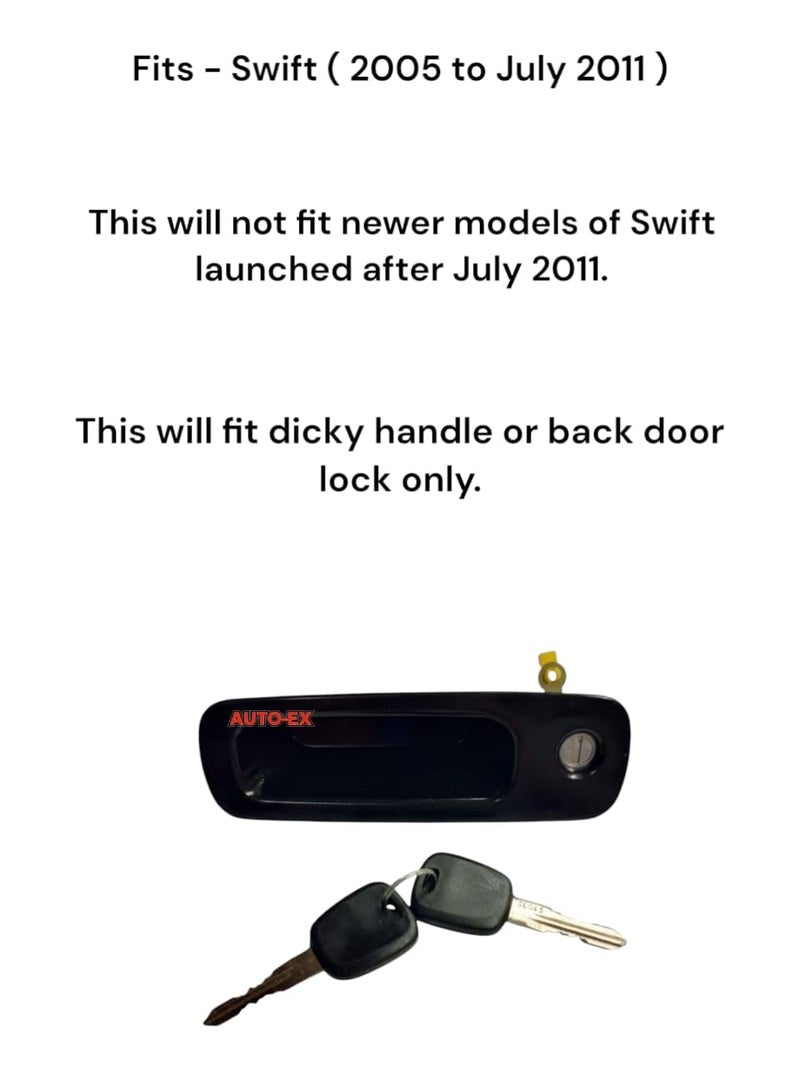 Auto-Ex Back Door Lock Dicky Lock Handle Compatible/Replacement for Swift (2005 to July 2011) - Image 2