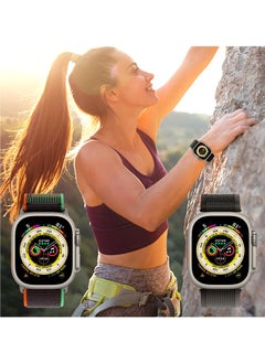 BORTONY Apple Watch Band 42mm 44mm 45mm 49mm Women Men Alpine Loop Nylon Strap Adjustable Metal Hook for iWatch Ultra Series SE 8/7/6/5/4/3/2/1 2 Pack  - Image 5