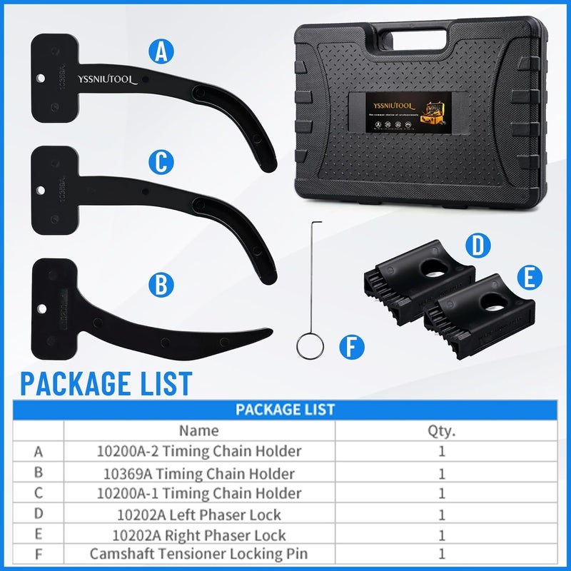 YSSNIUTOOL Camshaft Phaser Timing Chain Lock Tool Set - Image 3