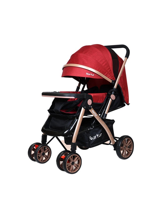 Nurtur Wilder Kids Travel Stroller 0 to 3 years Storage Basket Detachable Food Tray 5 Point Safety Harness Adjustable Backrest and Canopy Reversible Handle Official Product - Image 1