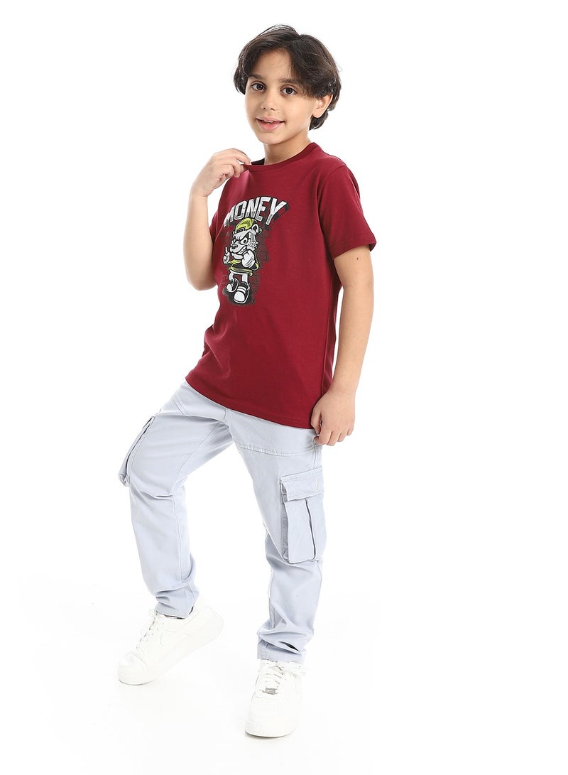 Andora Solid Gabardine Baggy Pants _ Light Grey - Image 5