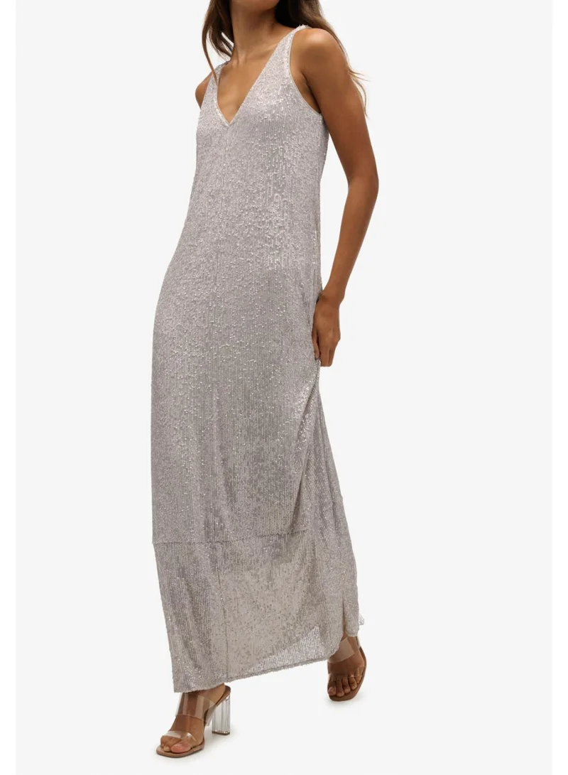 Superdry  Maxi Sequin V Neck Dress for Women | Best Price UAE