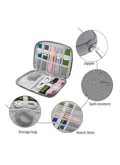 Y&D Watch Band Organizer Bag, Straps Storage Case Waterproof Holder Smart Box Carrying Compatible with All Bands and Accessories (Grey)  - Image 3