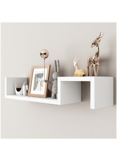 Floating Wall Shelves 2 Set of Black Floating Shelves Wall Mounted Sturdy Rustic Wood Floating Wall Shelf Bathroom Tablette Murale for Bedroom, Living Room, Kitchen, Book Decoration Storage, White - pzsku/ZE8423B07872F1F220A55Z/45/_/1716800209/9b8eddb3-6ad9-486c-ac60-449e89dc64d7