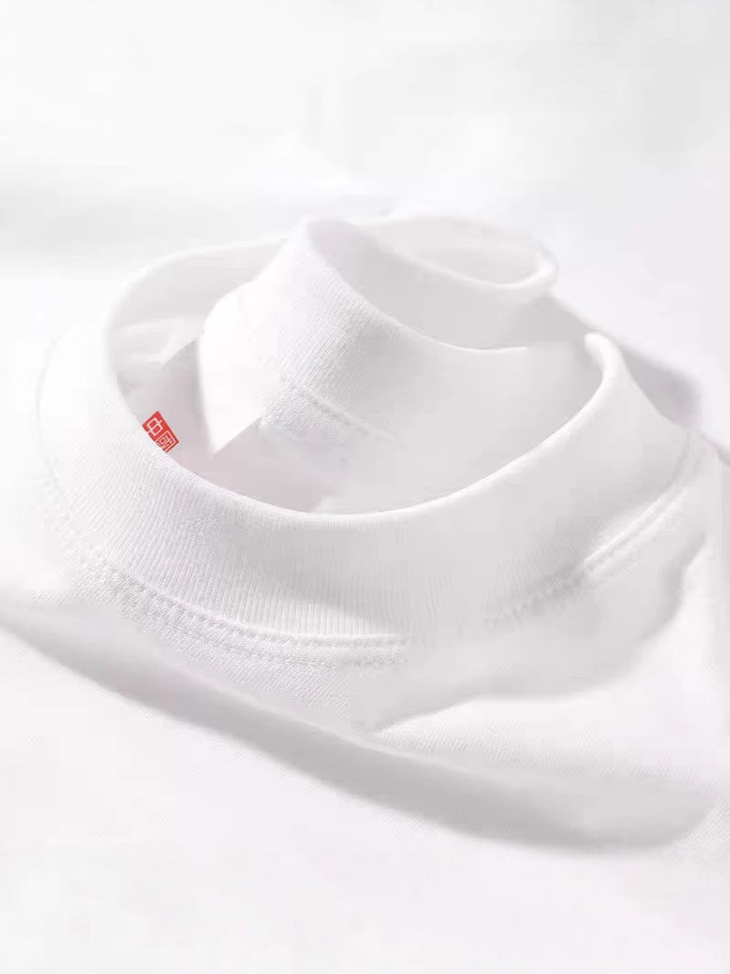 Heavy American Style Pure Cotton Short-Sleeved Men'S T-Shirt With Three Needles Base Shirt Loose Round Neck Unisex Plus Size Inner Shirt - Image 3