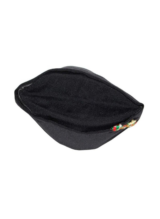 MIKONIKO Cotton Uttarakhand Pahadi Topi، قبعة Brahmakamal Uttarakhand، قبعة هيماشالي (مجموعة من 2)، أسود|أبيض - Image 5