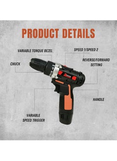 DEFAONS DEFAONS 12V Rechargeable Electric Screwdriver Bit Set Cordless Drilling Machine With 2 Battery Electric Hand Drill  - Image 5