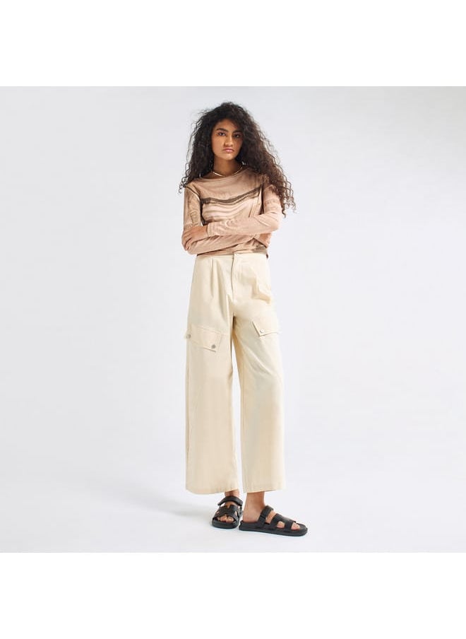 FAV Printed Crew Neck T-shirt with Long Sleeves  - Image 2