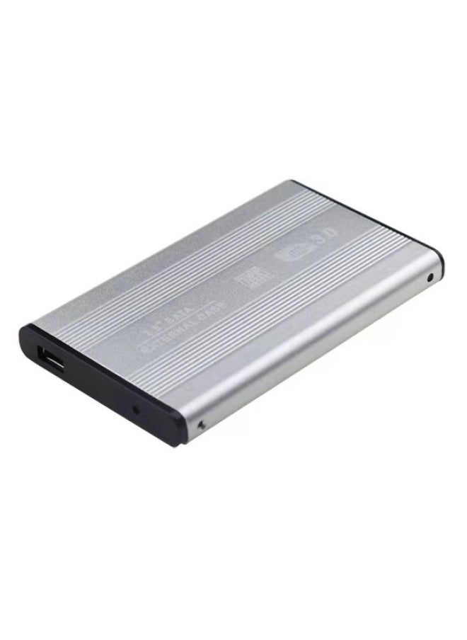 ماركة غير محددة صندوق القرص الصلب الخارجي USB3.0 2.5 بوصة لأجهزة الكمبيوتر المحمولة SATA المعدنية الخارجية USB3.0 صندوق القرص الصلب المحمول - اللون: فضي رمادي  - Image 1