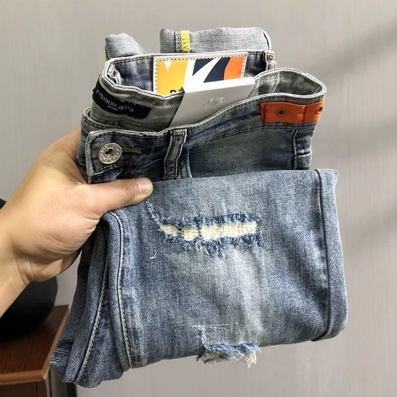 Unisex Classic Denim Jeans Loose Fit Daily Outdoor Wear - Image 1