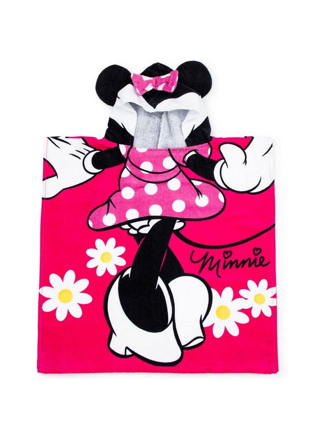 Jay Franco Disney Minnie Mouse 22" x 22" Hooded Poncho Bath/Beach Towel - Image 1
